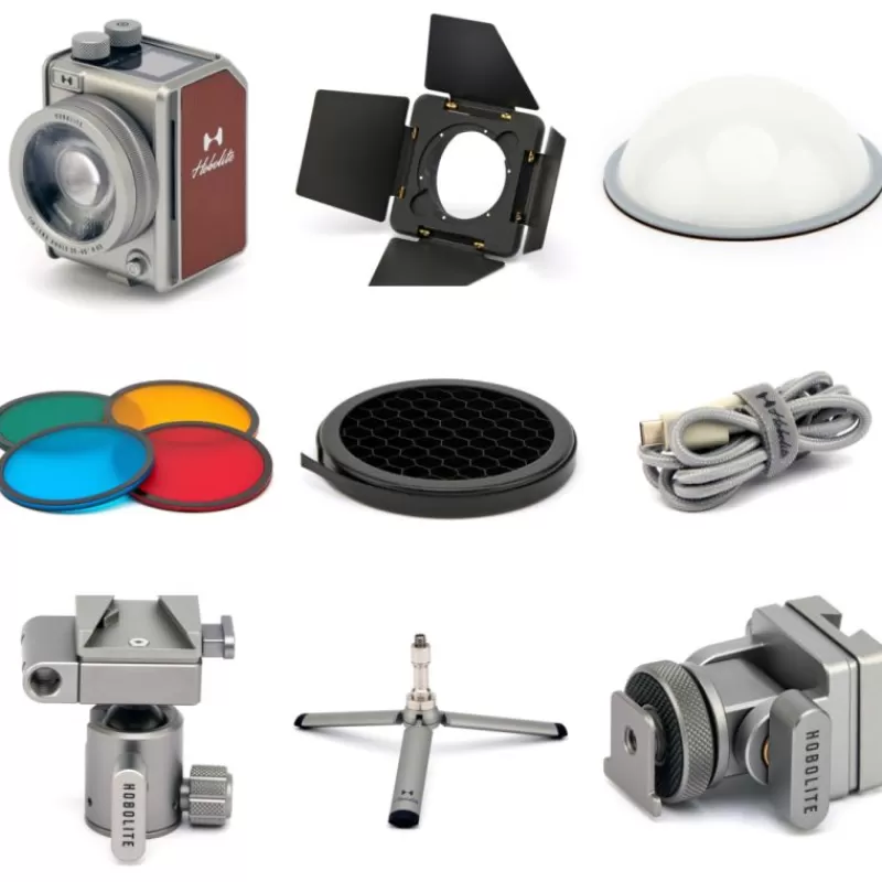 Hobolite Eclairages`1Lumières Continue-Mini créator Kit : Éclairage portable professionnel pour créateurs en déplacement