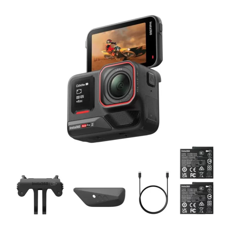 INSTA360 Caméras Compactes Sportives-ACE PRO 2 – Caméra 8K avec Double Puce AI et Étanchéité 12m