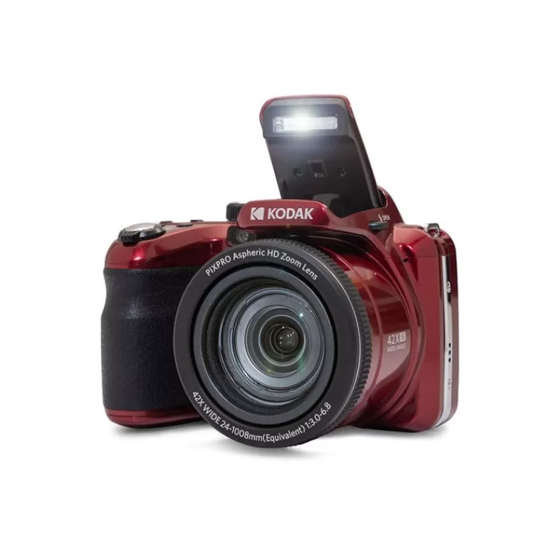 Kodak Appareils Photo Numériques Compacts & Bridges-AZ425RD Rouge - Bridge 16 MP, Zoom 42x, Vidéo HD, Design élégant