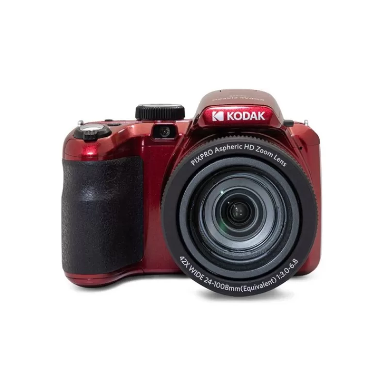 Kodak Appareils Photo Numériques Compacts & Bridges-AZ425RD Rouge - Bridge 16 MP, Zoom 42x, Vidéo HD, Design élégant